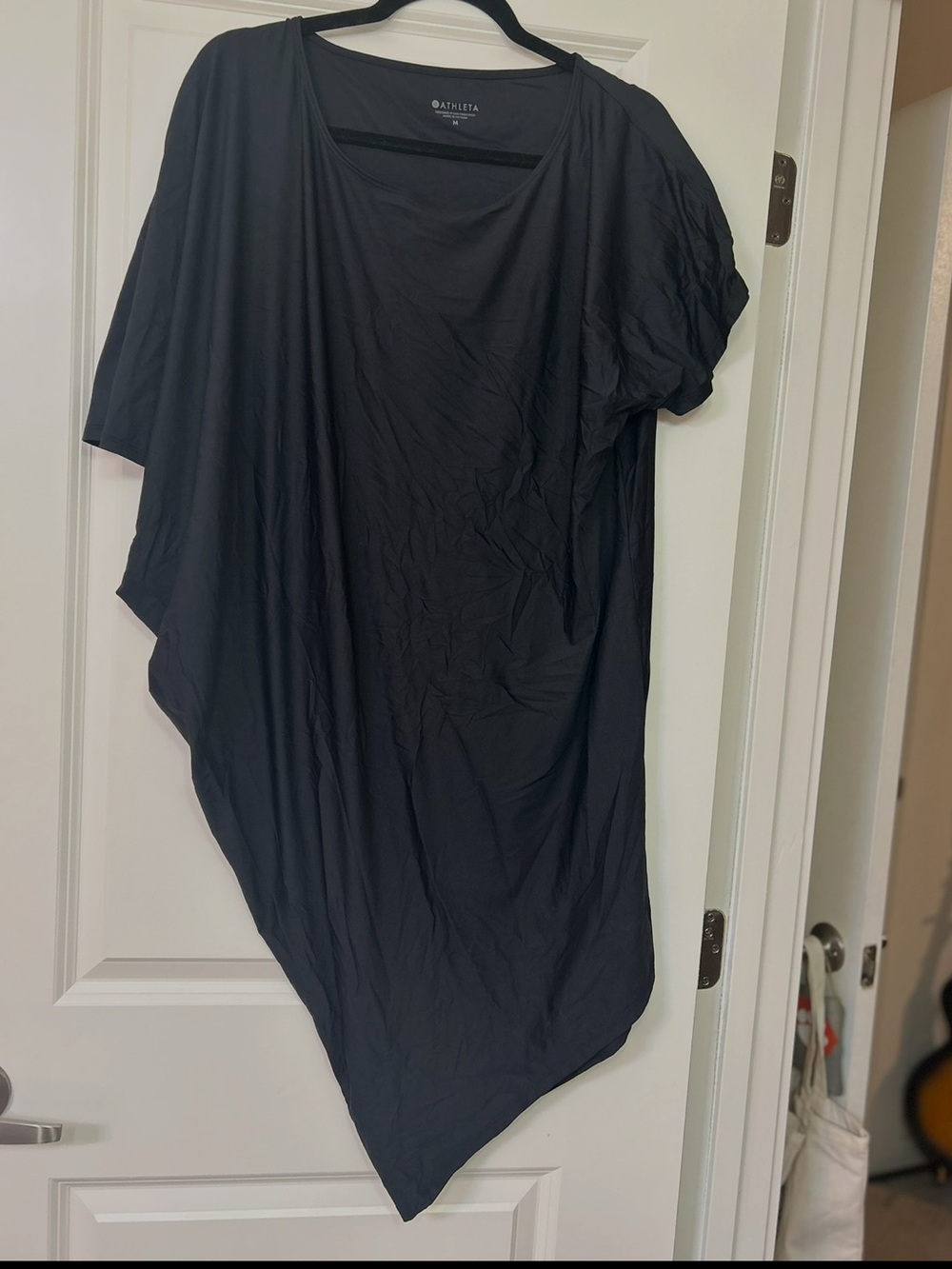 Athleta Black Asymmetric Draped Women's Dress